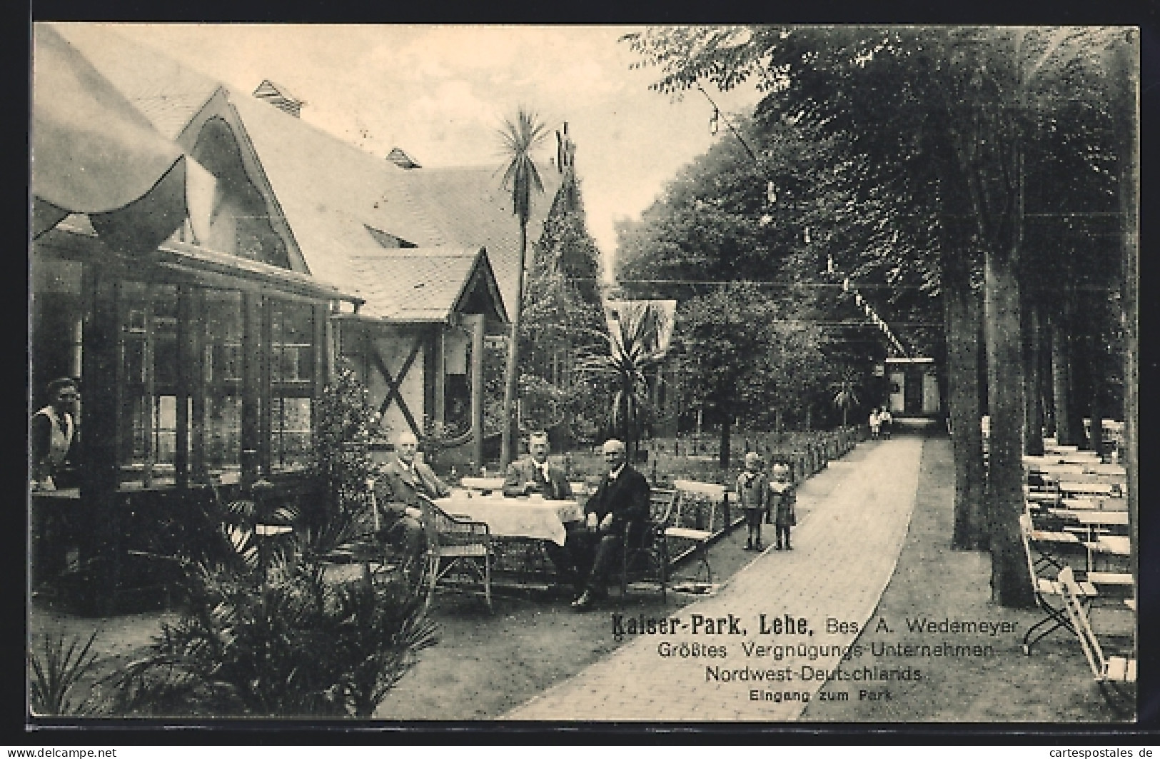 AK Lehe / Bremerhaven, Gasthaus Kaiser-Park, Eingang Zum Park  - Bremerhaven