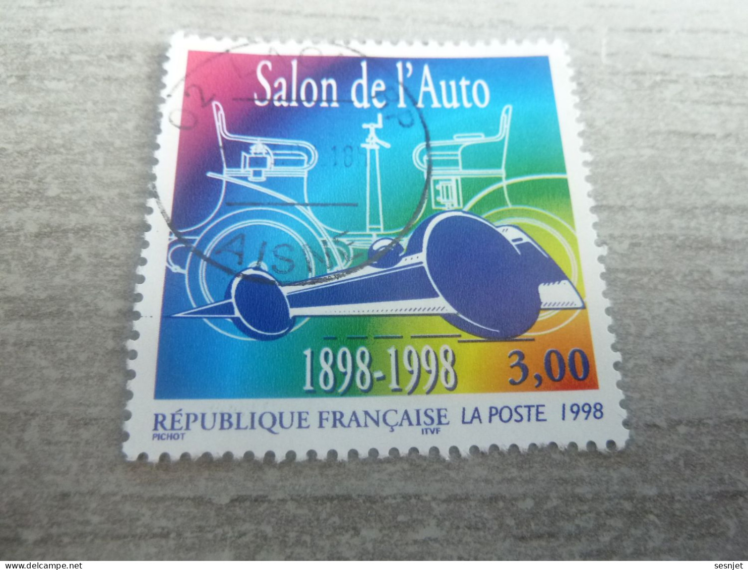 Centenaire Du Salon De L'Auto - 3f. - Yt 3186 - Multicolore - Oblitéré - Année 1998 - - Automobili