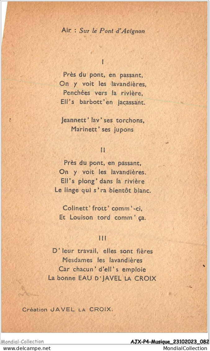 AJXP4-0380 - MUSIQUE - Air - Sur Le Pont D'avignon - Musique Et Musiciens