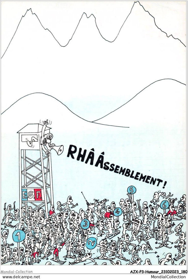 AJXP3-0281 - HUMOUR - Ecole De Ski - Le Rassemblement - Humour