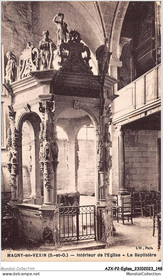 AJXP2-0170 - EGLISE - MAGNY-EN-VEXIN - Interieur De L'eglise - Le Baptistere - Kirchen U. Kathedralen