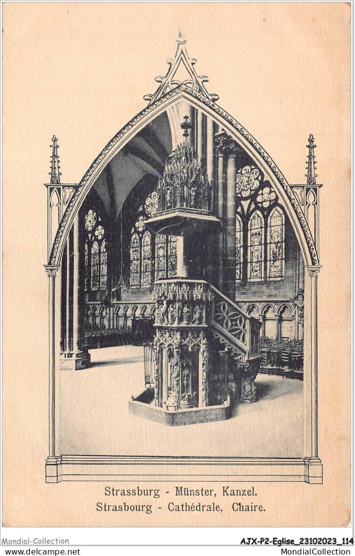 AJXP2-0153 - EGLISE - Strasbourg - Cathedrale - Chaire - Kirchen U. Kathedralen
