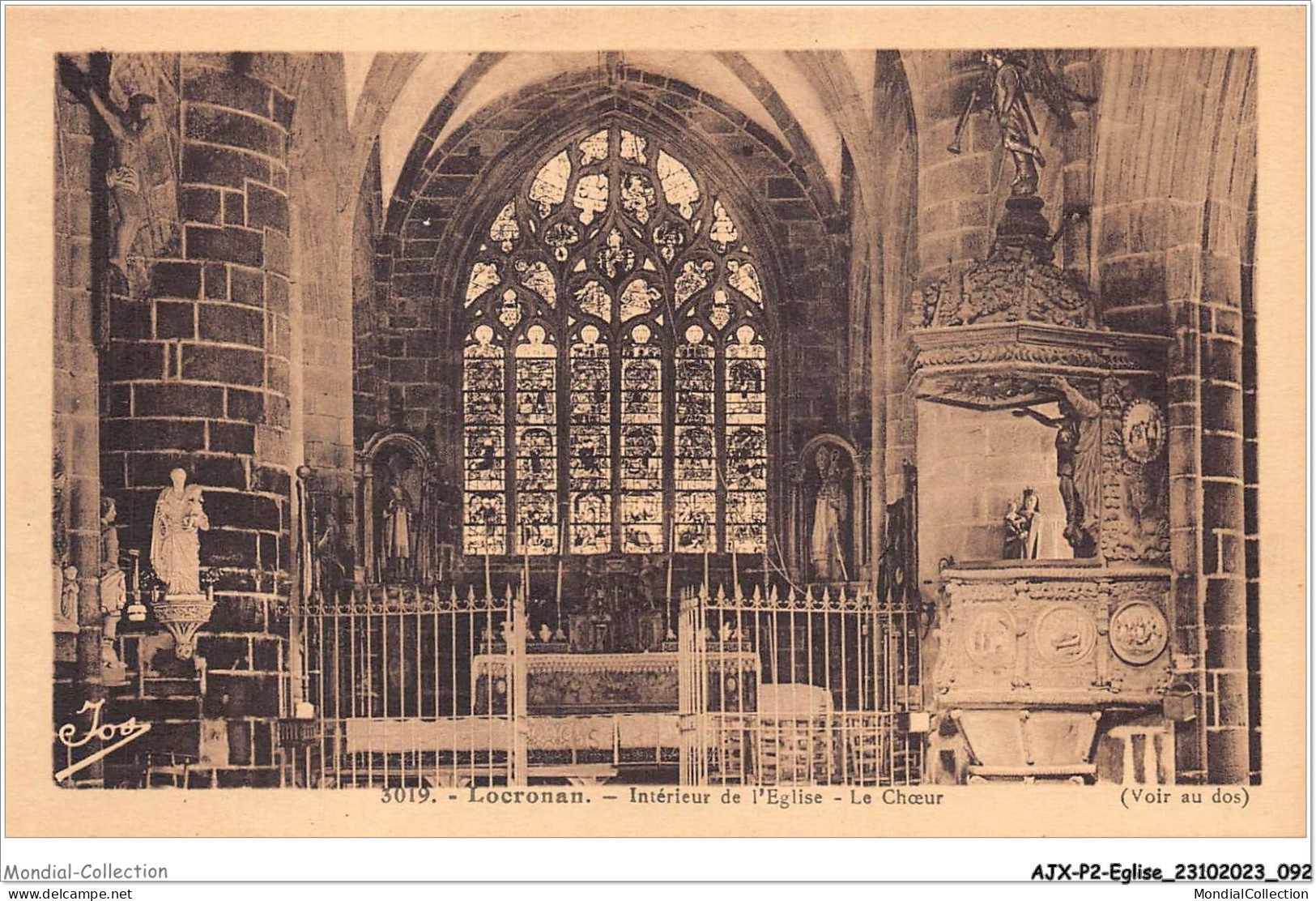 AJXP2-0142 - EGLISE - LOCRONON - Interieur De L'eglise - Le Choeur - Kirchen U. Kathedralen