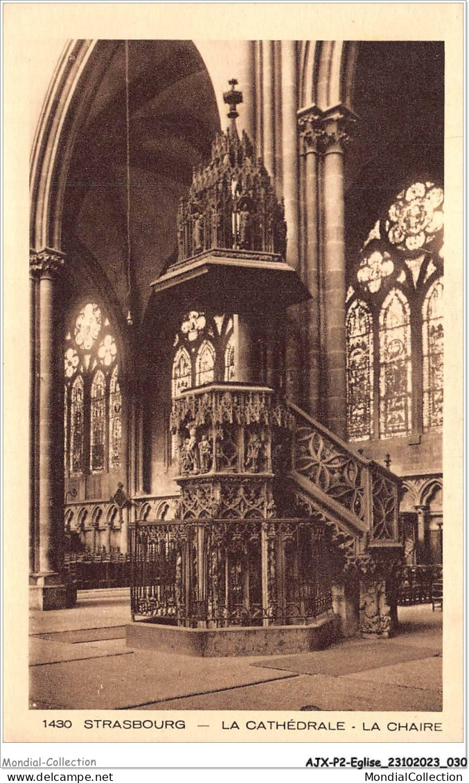 AJXP2-0111 - EGLISE - STRASBOURG - La Cathedrale - La Chaire - Kirchen U. Kathedralen