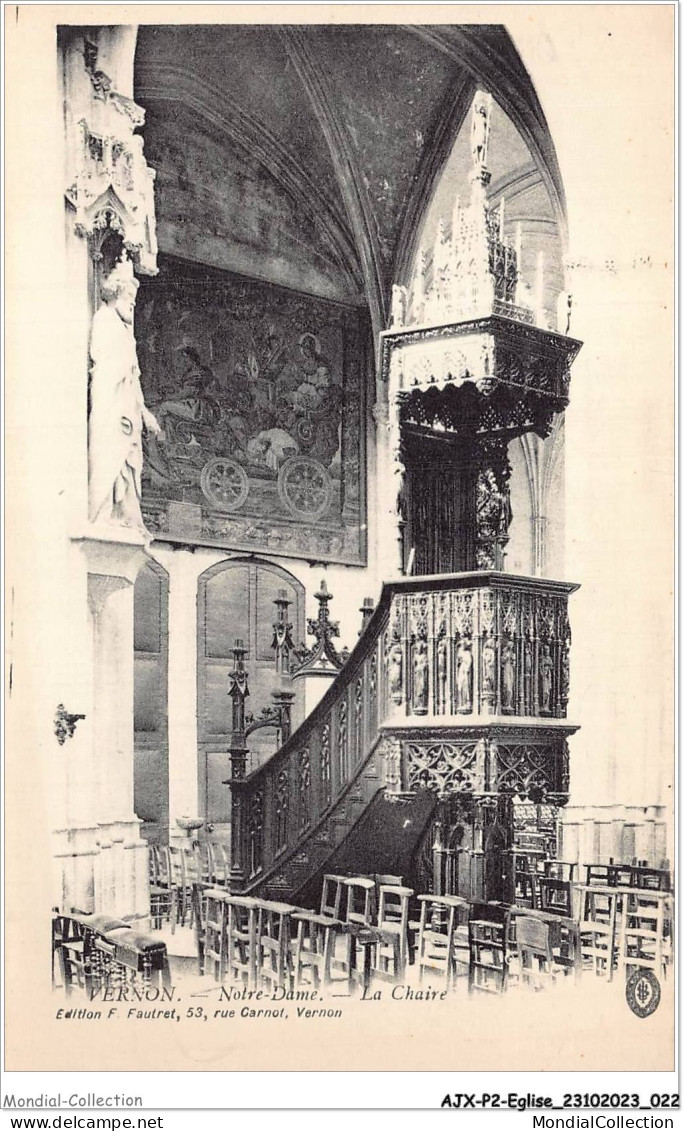 AJXP2-0107 - EGLISE - VERNON - Notre-Dme - La Chaire - Kirchen U. Kathedralen