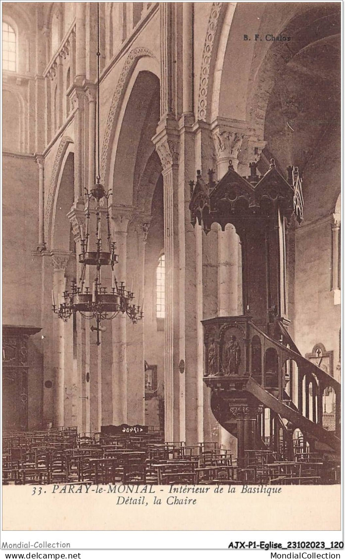 AJXP1-0063 - EGLISE - PARAY-LE-MONTAL - Interieur De La Basilique - Detail - La Chaire - Churches & Cathedrals
