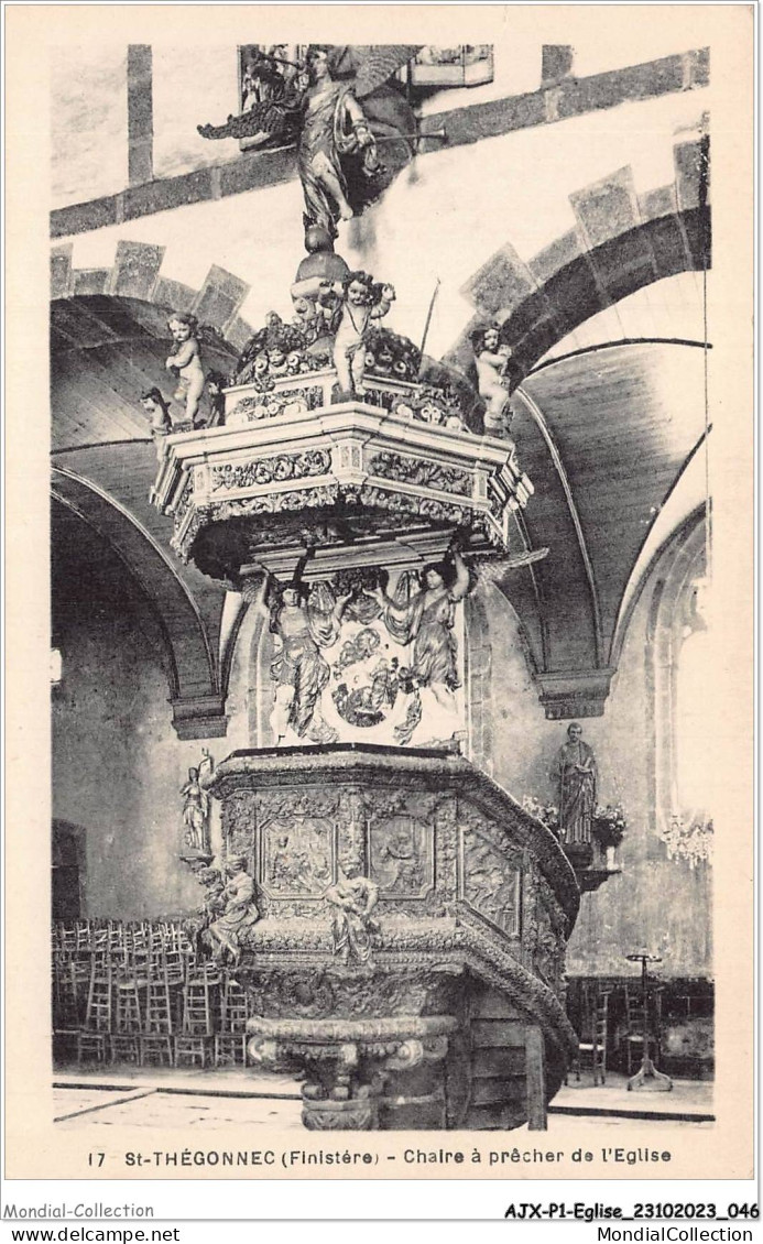 AJXP1-0024 - EGLISE - ST-THEOGONNEC - Chaire A Precher De L'eglise - Iglesias Y Catedrales