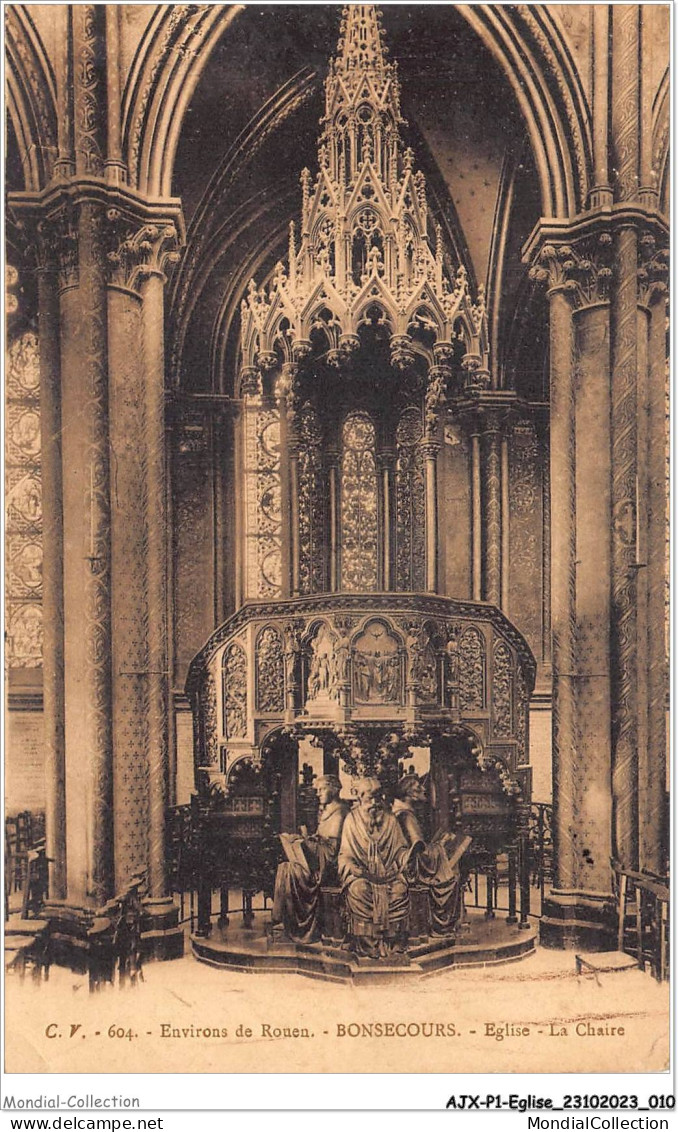 AJXP1-0006 - EGLISE - Environs De Rouen - BONSECOURS - Eglise - La Chaire - Kirchen U. Kathedralen