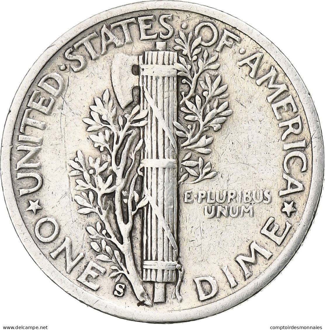 États-Unis, Mercury Dime, 1942, San Francisco, Argent, TTB+, KM:140 - 1916-1945: Mercury (Mercurio)