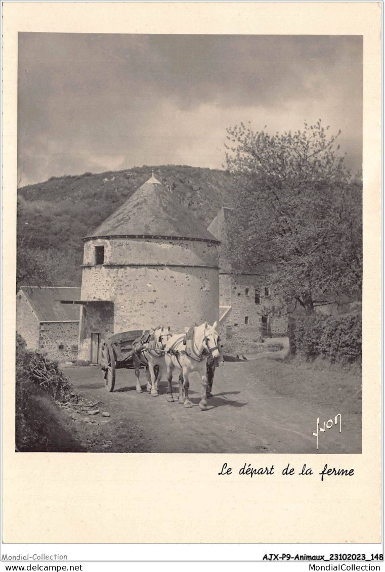 AJXP9-0961 - ANIMAUX - Le Depart De La Ferme - Horses