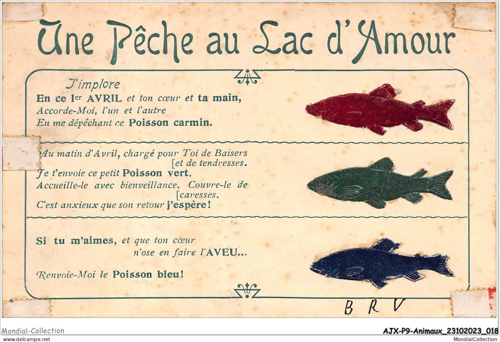 AJXP9-0897 - ANIMAUX - Une Peche Au Lac D'amour - Poissons Et Crustacés