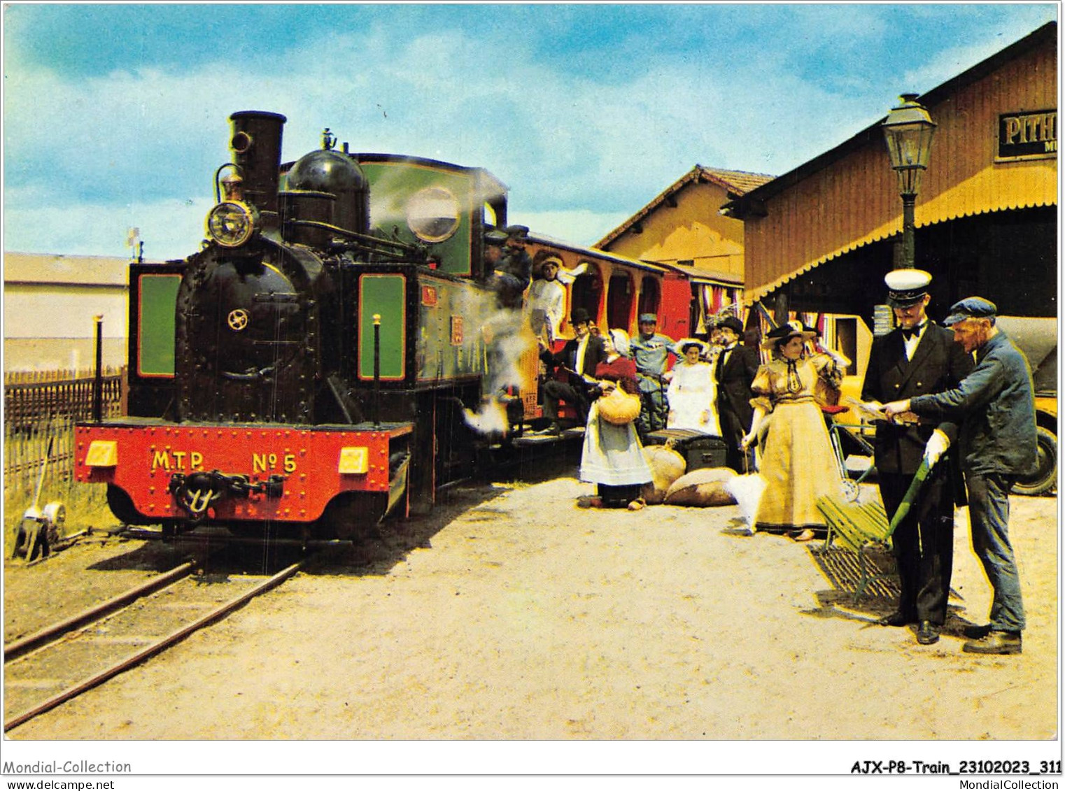 AJXP8-0887 - TRAIN - MUSEE DES TRANSPORTS DE PITHIVIERS - Le Tortillard En Gare Locomotive 030T - Le Minihic - Trains