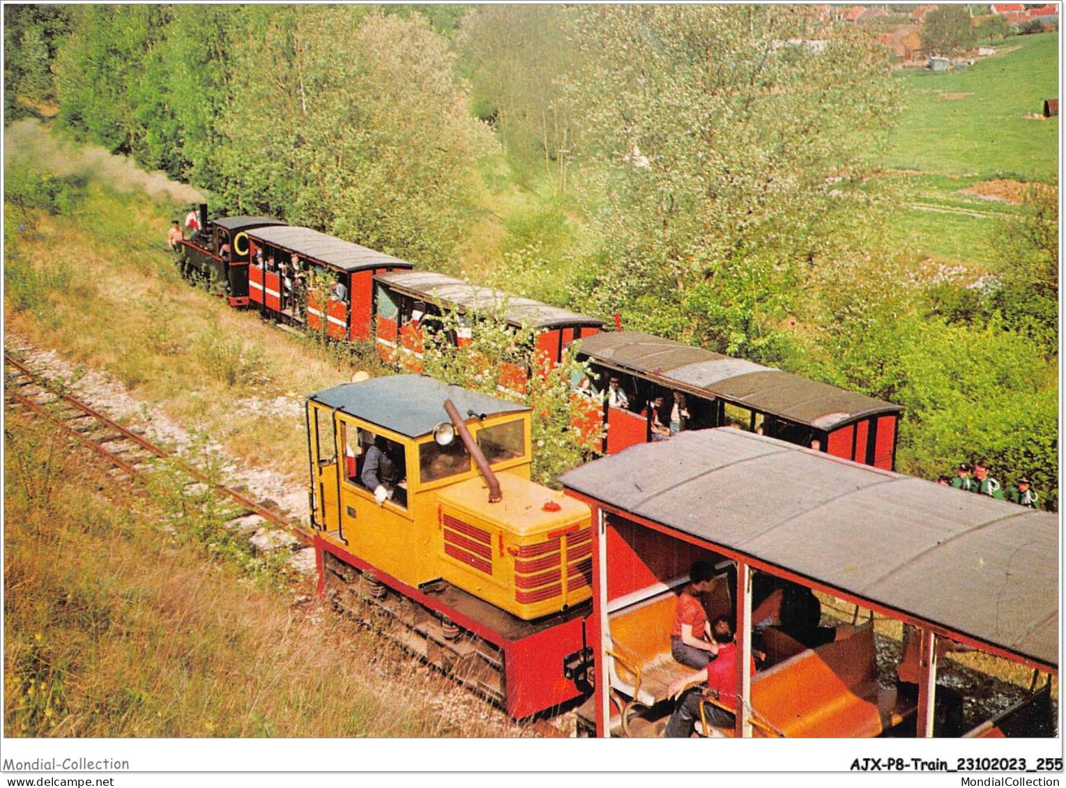 AJXP8-0859 - TRAIN - Chemin De Fer Touristique Froissy-Dompiere - Le Double Rebroussement En Z - Situe A Mi-rampe  - Trains