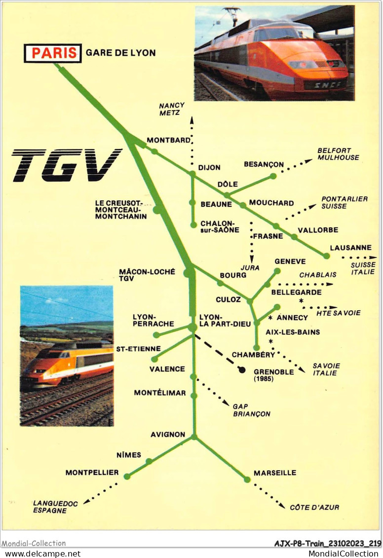 AJXP8-0841 - TRAIN - PARIS GARE DE LYON - TGV - Trains