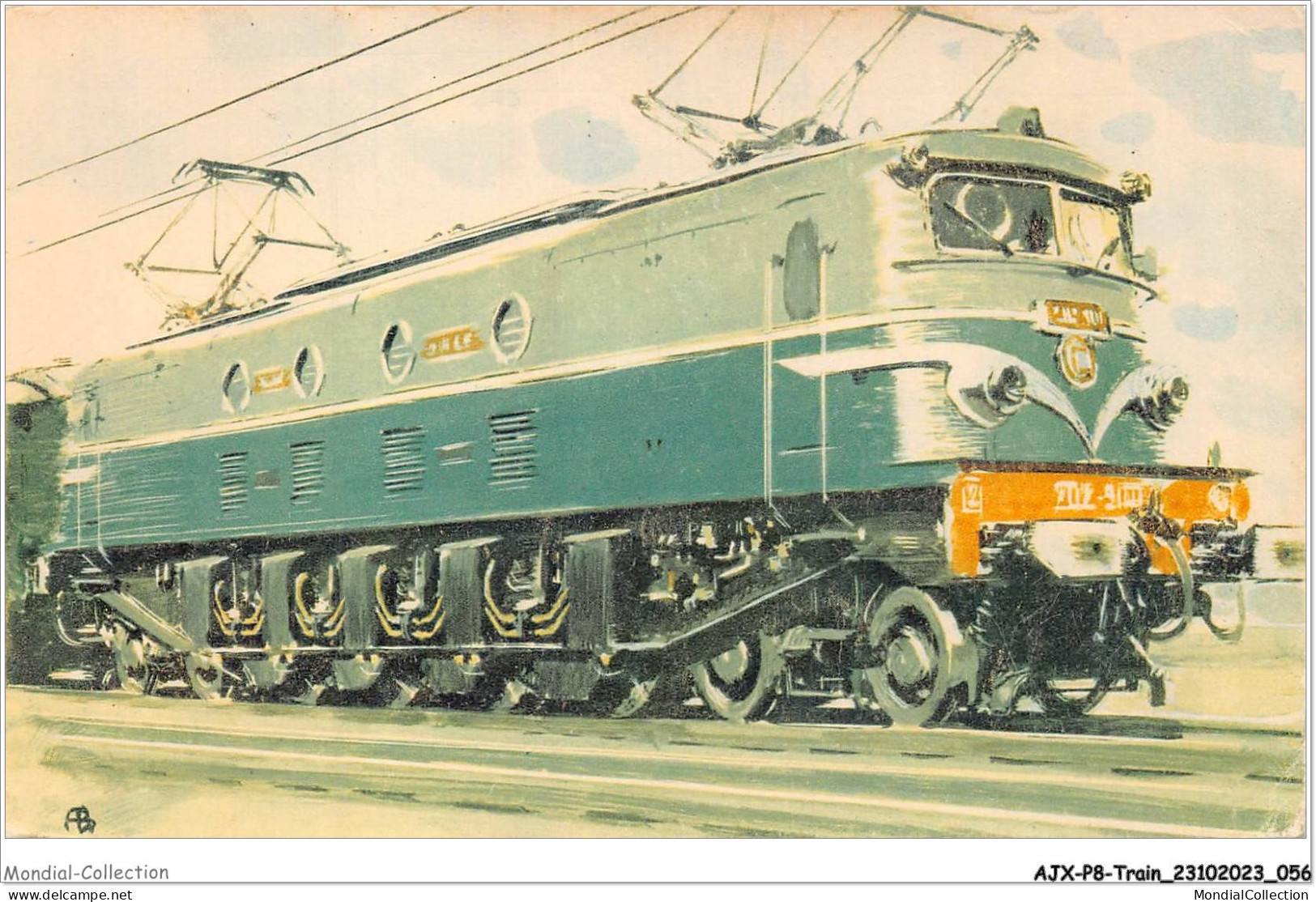 AJXP8-0760 - TRAIN - COMITE NATIONAL DE L'ENFANCE - Une Des 155 Locomotives Electriques - Eisenbahnen