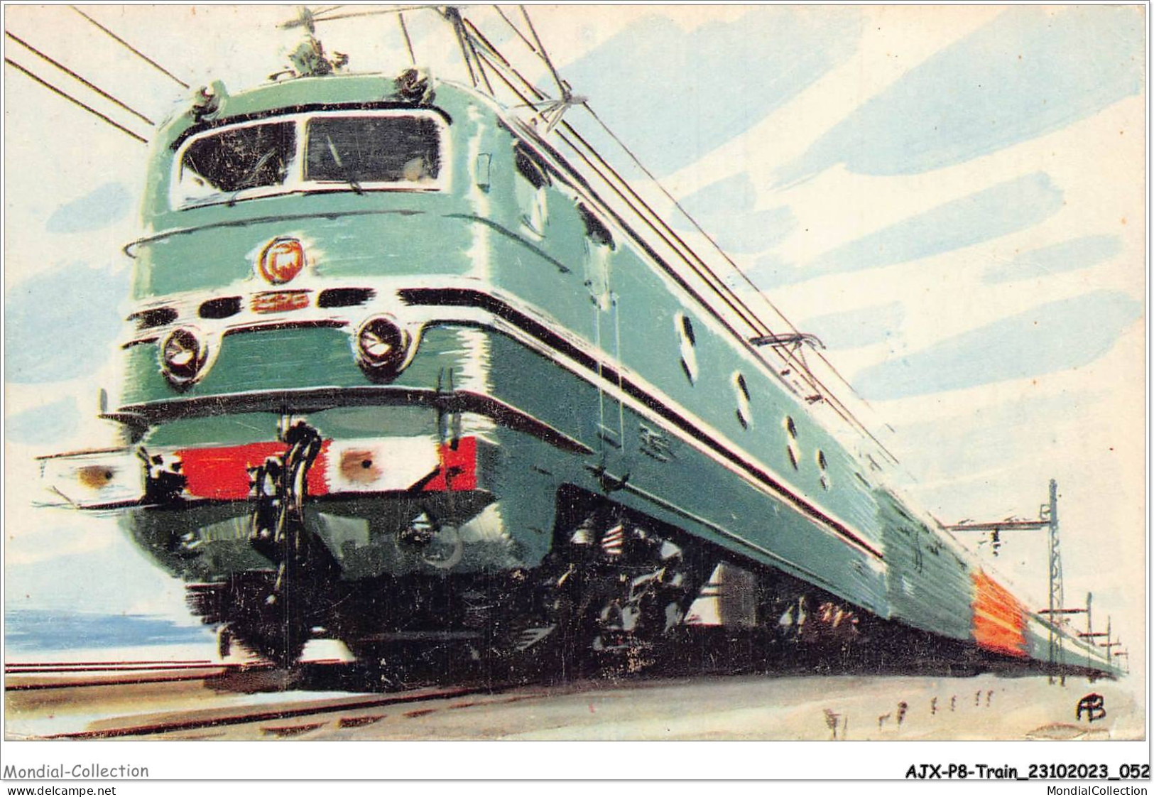 AJXP8-0758 - TRAIN - COMITE NATIONAL DE L'ENFANCE - Une Des 60 Locomotives Electriques - Eisenbahnen