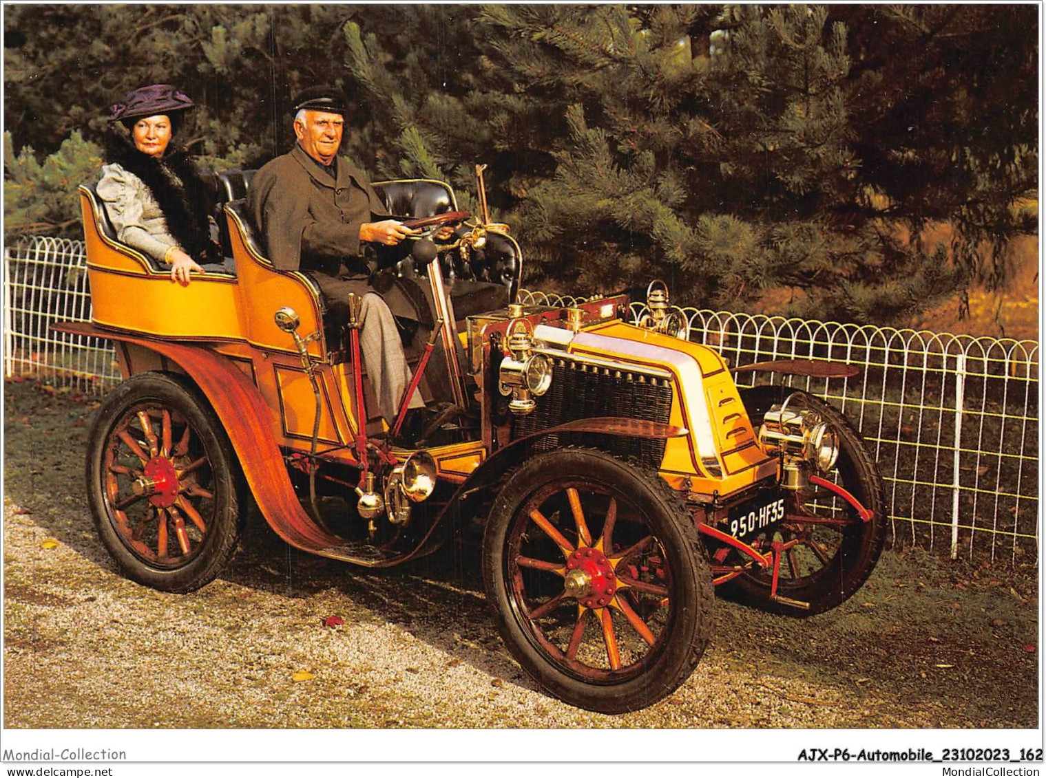 AJXP6-0655 - AUTOMOBILE - Route De Fougeres - RENNES - TONNEAU REBAULT 1904 - Bus & Autocars