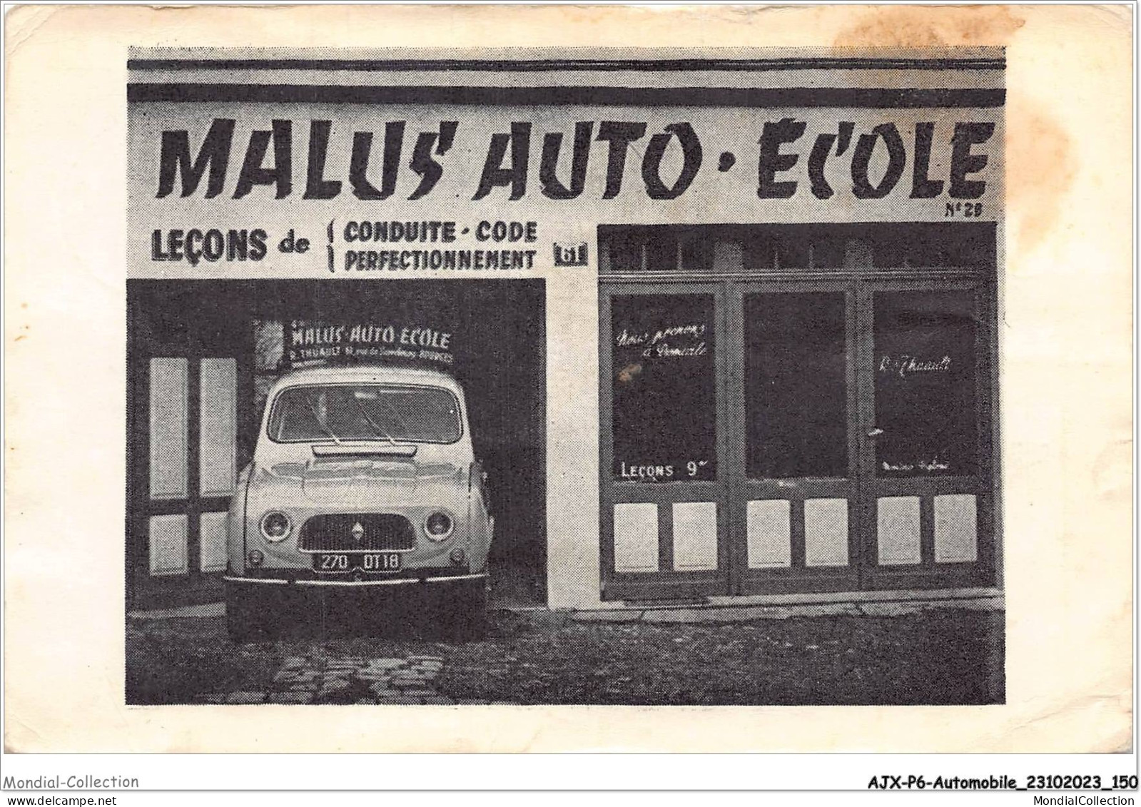 AJXP6-0649 - AUTOMOBILE - MALUS AUTO - ECOLE A BOURGES RENAULT 4L - Autobus & Pullman