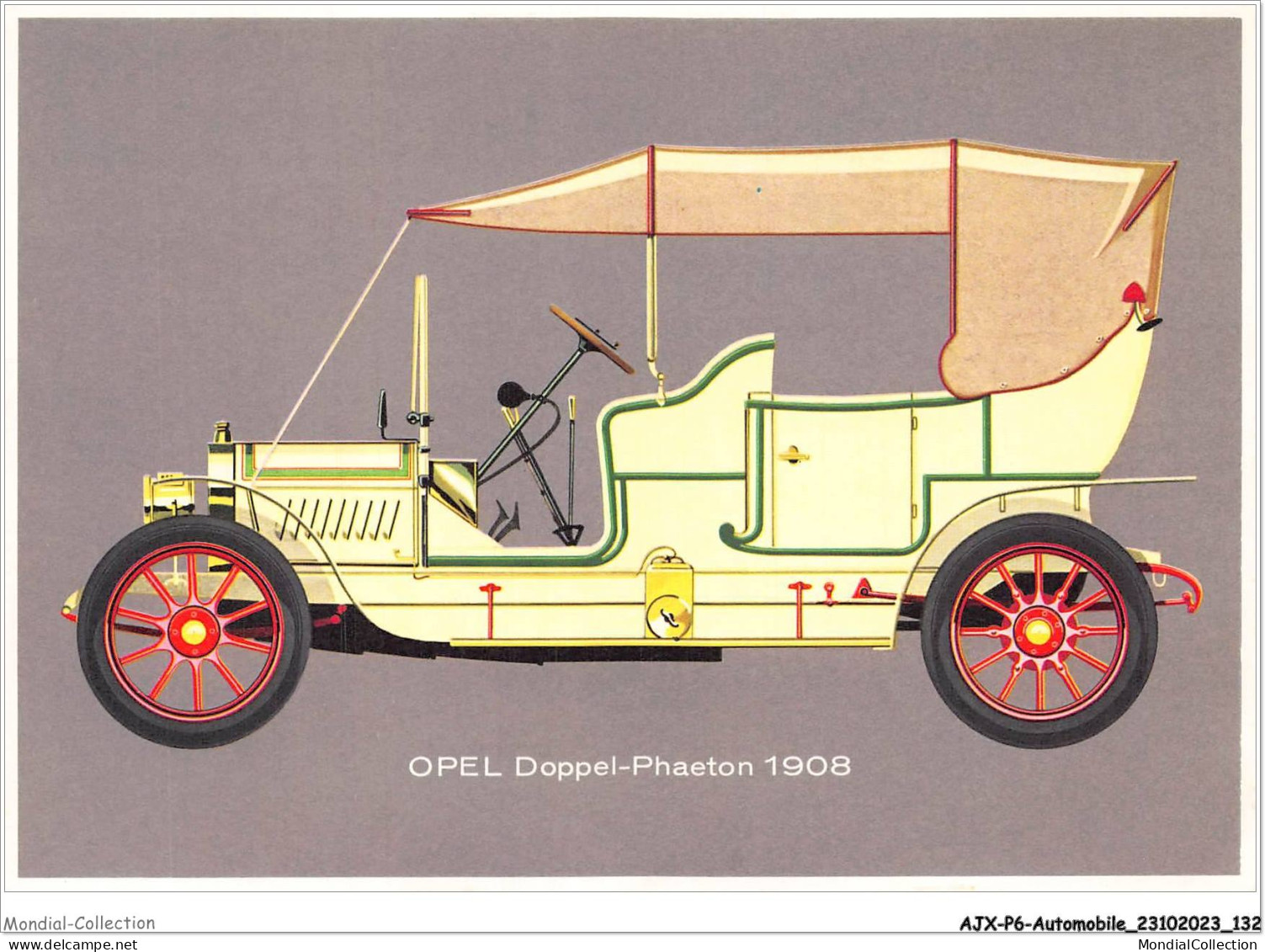 AJXP6-0640 - AUTOMOBILE - OPEL Doppel-phaeton 1908 - Buses & Coaches