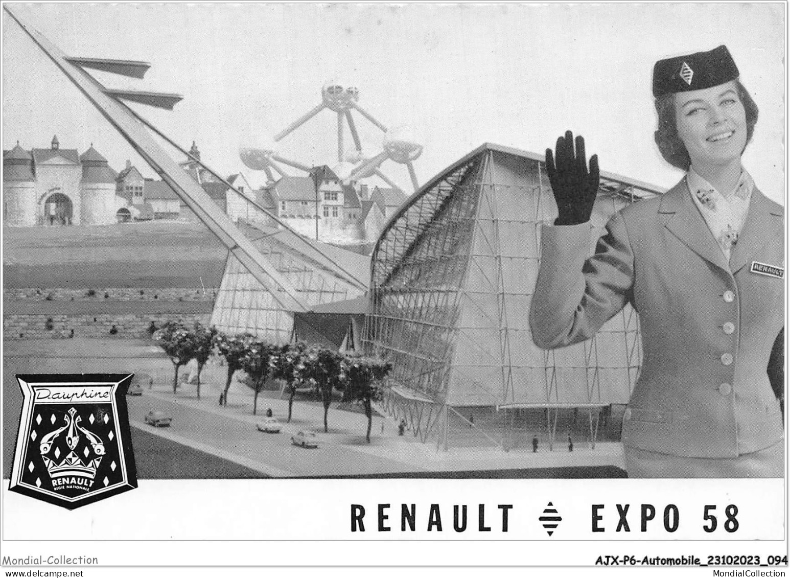 AJXP6-0621 - AUTOMOBILE - RENAULT - EXPO 58 - L'accueil Des Automobiles Renault En Belgique - Buses & Coaches