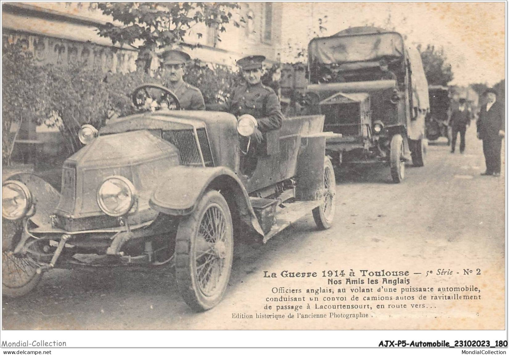 AJXP5-0569 - AUTOMOBILE - La Guerre 1914 A Toulouse - Nos Amis Les Anglais - Busse & Reisebusse