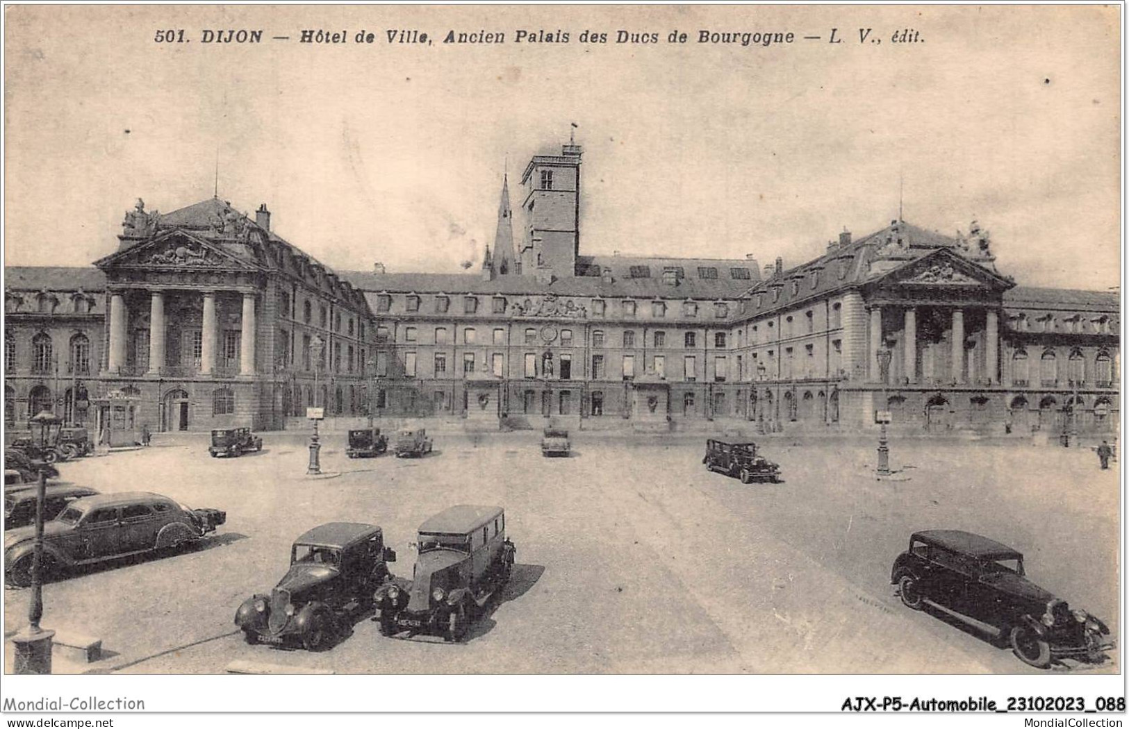 AJXP5-0523 - AUTOMOBILE - DIJON - Hotel De Ville - Ancien Palais Des Ducs De Bourgogne - Autobus & Pullman
