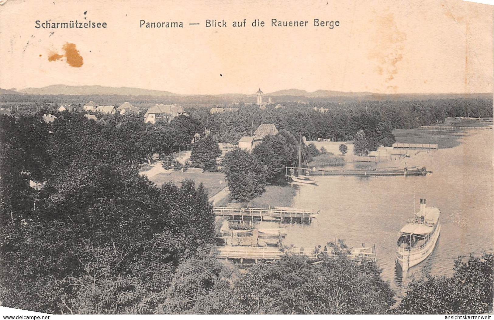 Scharmützelsee Panorama Mit Rauener Bergen Gl1915 #167.908 - Autres & Non Classés