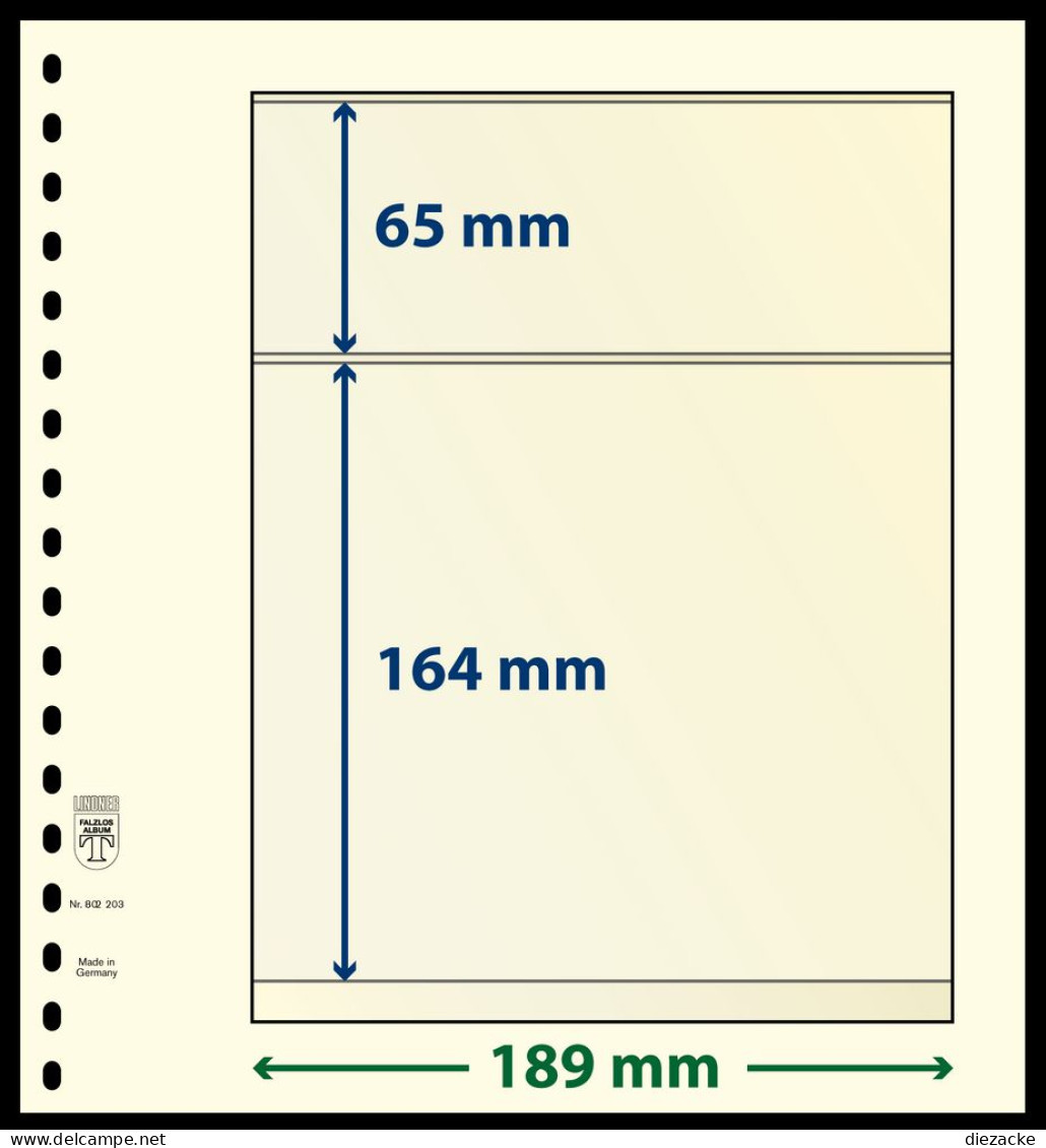 Lindner T - Blanko Blätter 802203P (10er Packung) Neuwertig (VD333 - Vierges