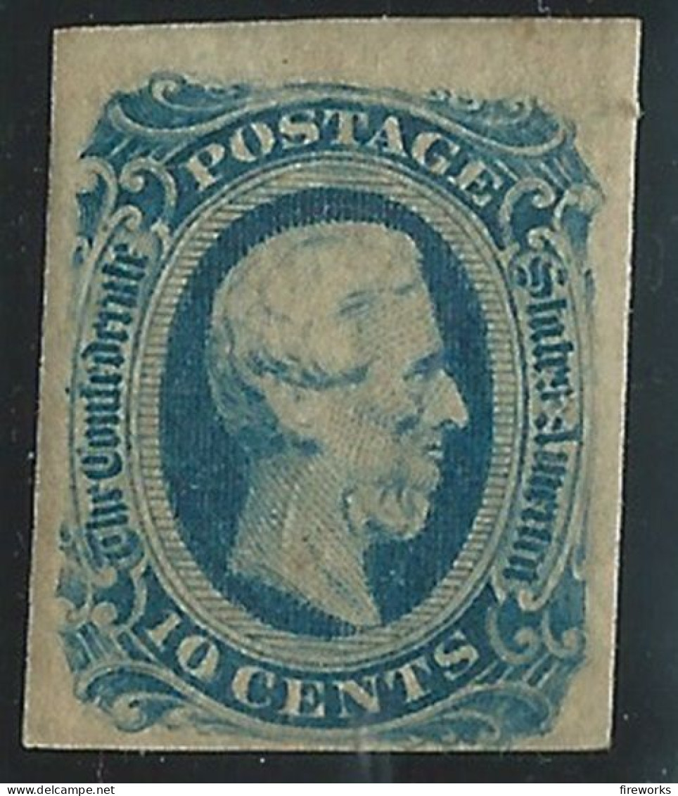 [1863] US Stamp Confederate States Of America Davis Jefferson 10c - 1861-65 Confederate States