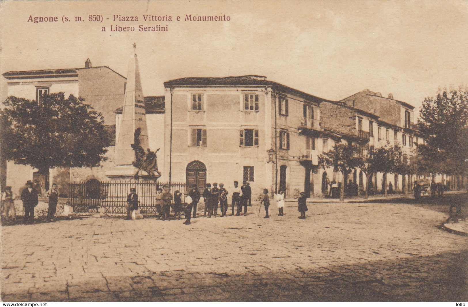Molise  -  Isernia   -  Agnone   -  Piazza Vittoria E Monumento A L. Serafini   - F. Piccolo  -  Viagg  - Bella Animata - Other & Unclassified