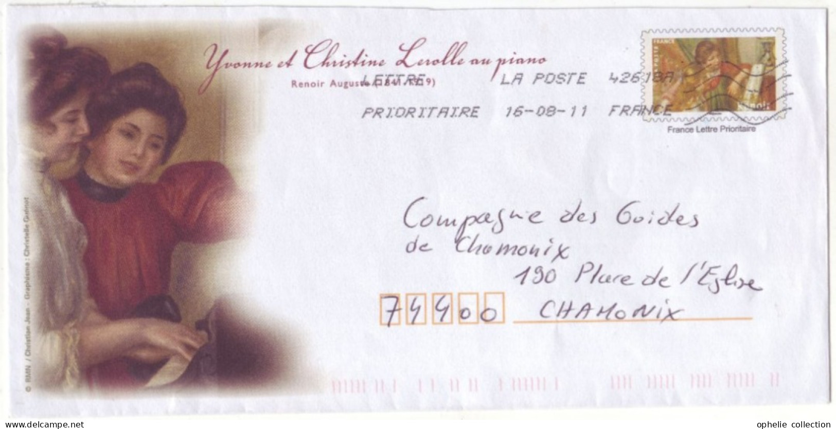 Europe - France - Enveloppe Pré-oblitérée - Auguste Renoir - Yvonne Et Christine Lerolle Au Piano - 7181 - Sonstige & Ohne Zuordnung