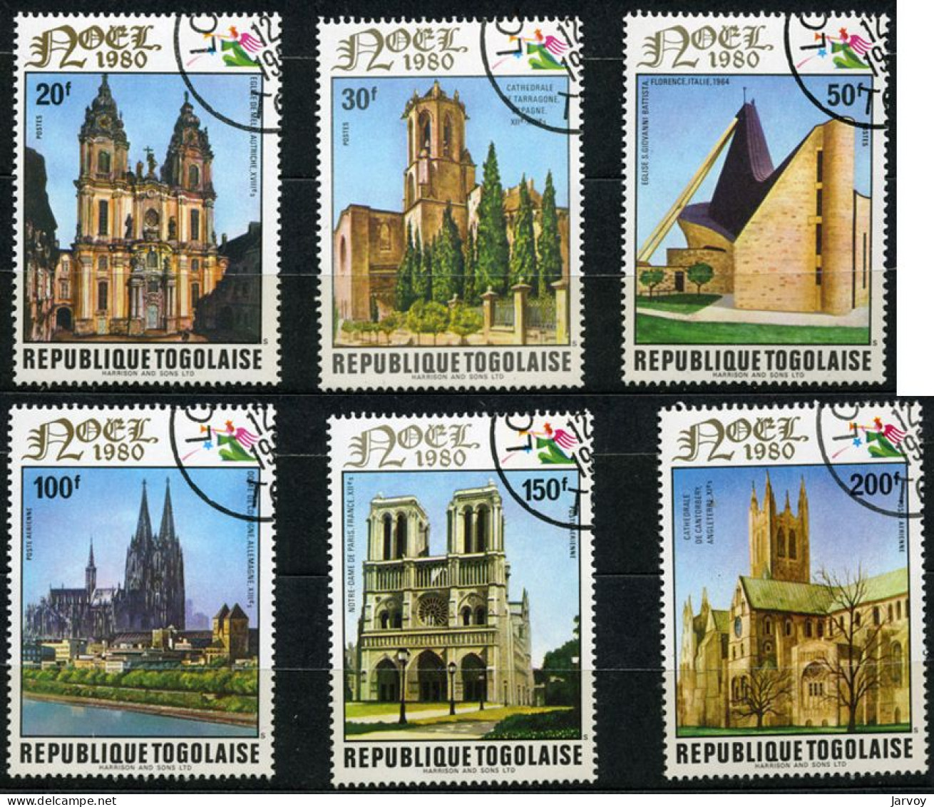 Togo 1980, 1981: 2 Séries Complètes: Noêl. Cathédrales Et églises D'Europe, Et Convention Du Patrimoine Mondial (o) - Togo (1960-...)