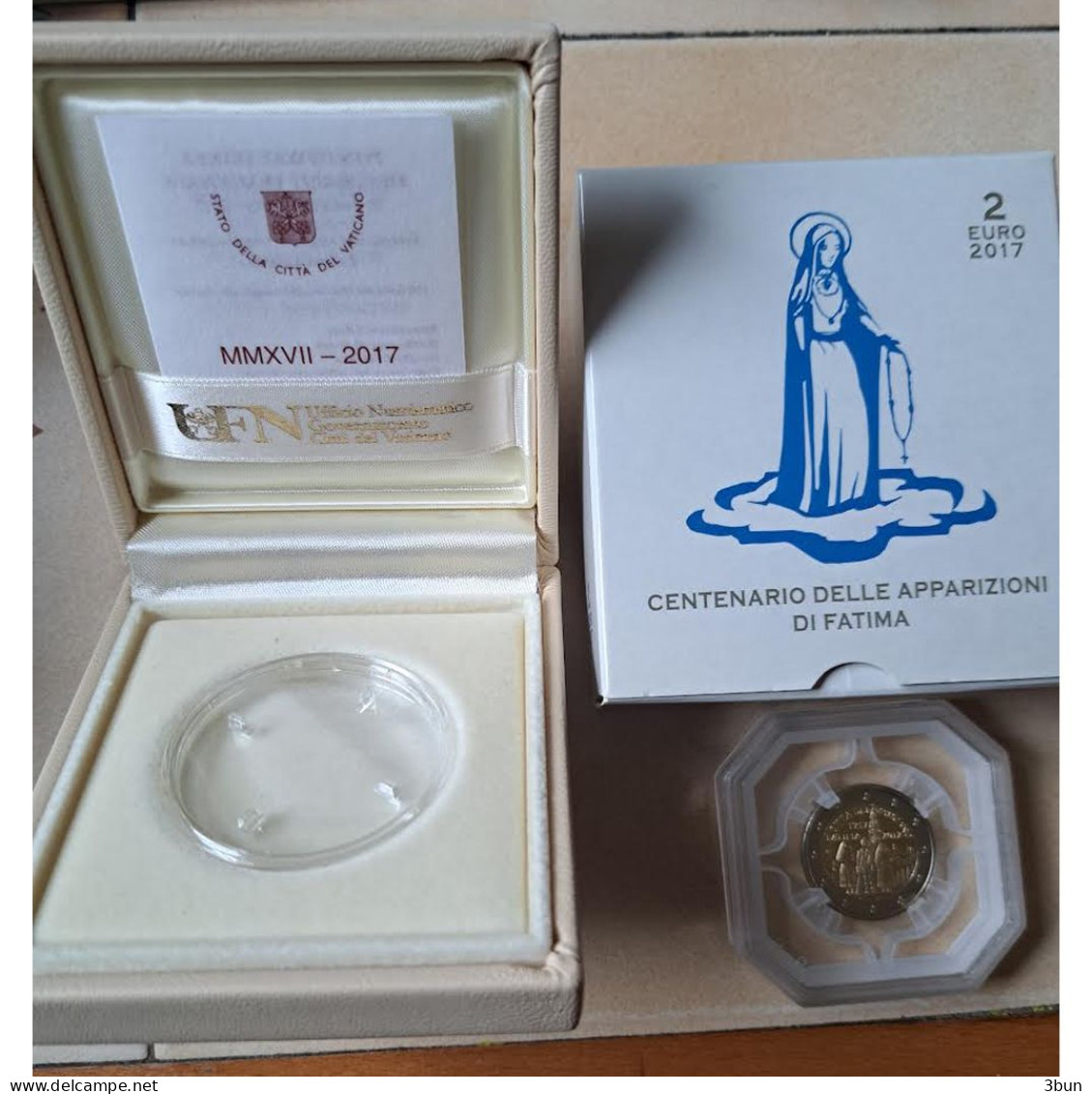 Vatican 2 Euro Commémorative 2017, 100° Anniversaire De L'apparition De Fatima. BE - Vaticano (Ciudad Del)