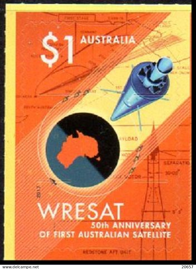 Australie Australia 4503 Autoadhésif, Satellite Wresat - Télécom