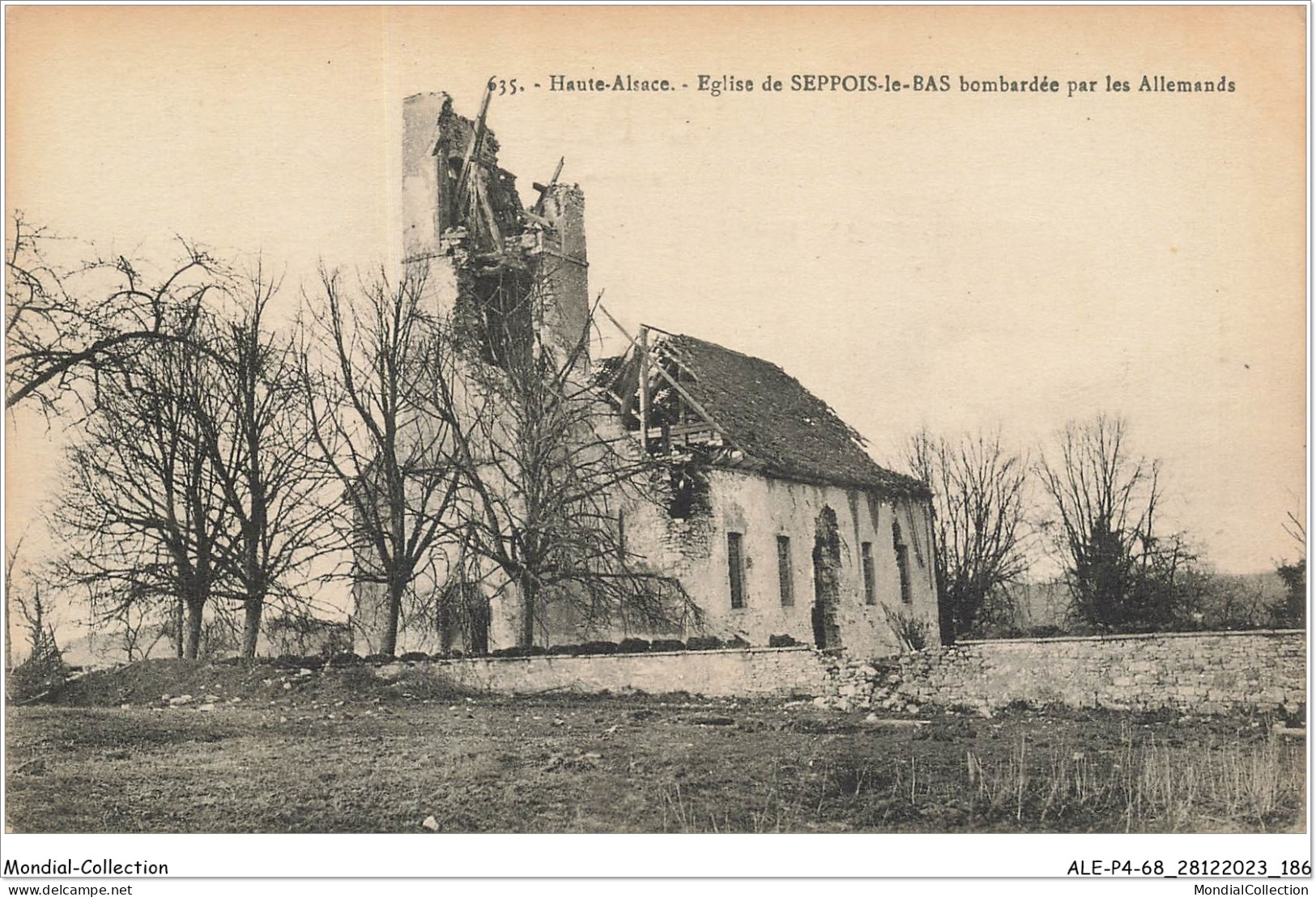 ALE1P4-68-0394 - Haute-alsace - église De - SEPPOIS-le-BAS - Bombardée Par Les Allemands - Altkirch