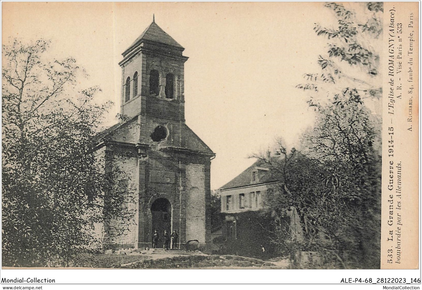 ALE1P4-68-0374 - La Grande Guerre 1914-15 - L'église De - ROMAGNY - Bombardée Par Les Allemands - Altkirch