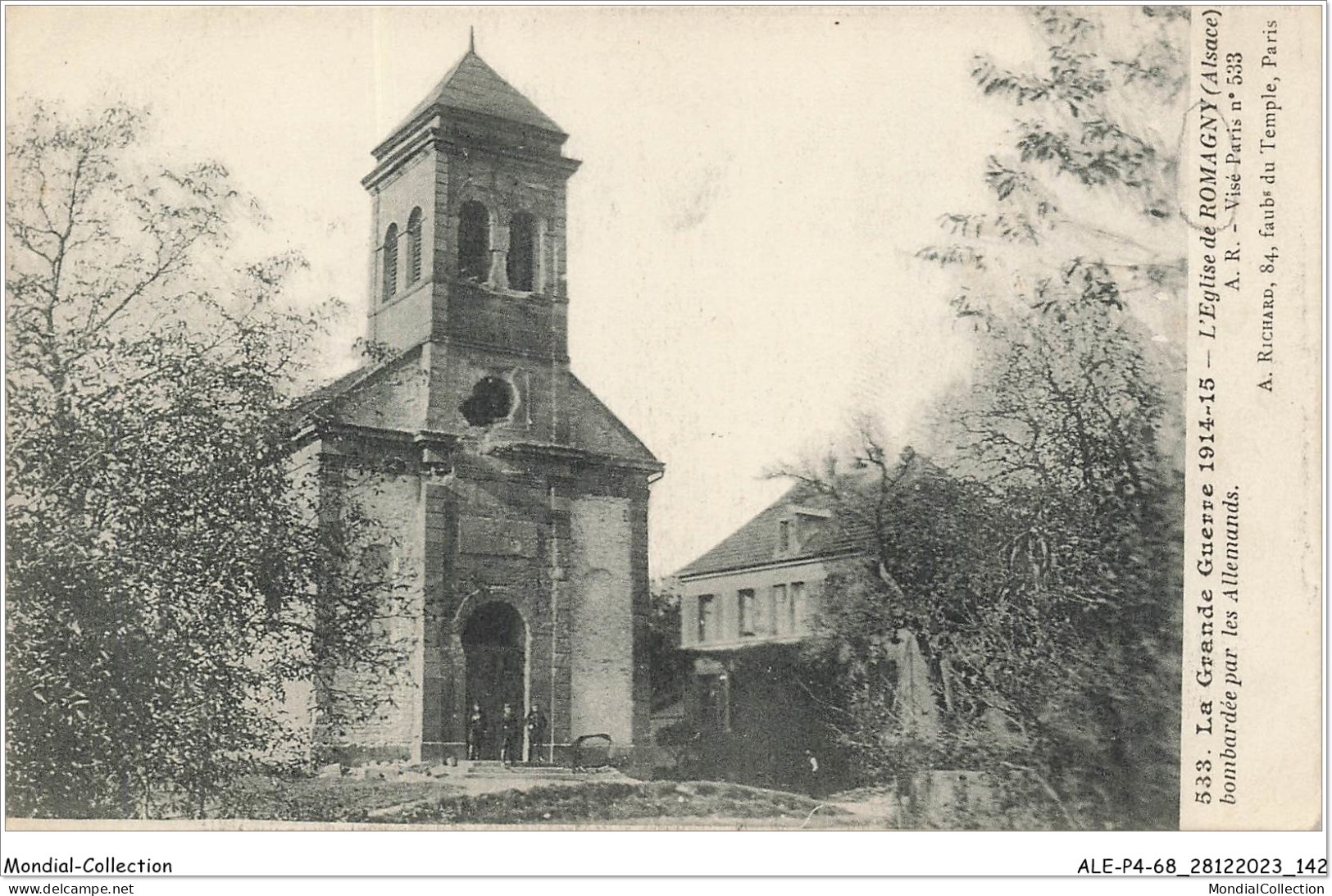 ALE1P4-68-0372 - La Grande Guerre 1914-15 - L'église De - ROMAGNY - Bombardée Par Les Allemands - Altkirch