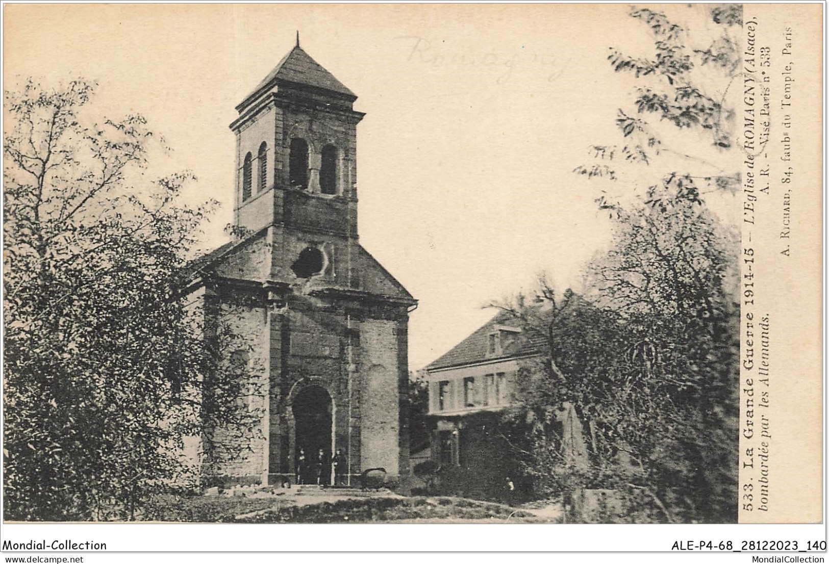 ALE1P4-68-0371 - La Grande Guerre 1914-15 - L'église De - ROMAGNY - Bombardée Par Les Allemands - Altkirch