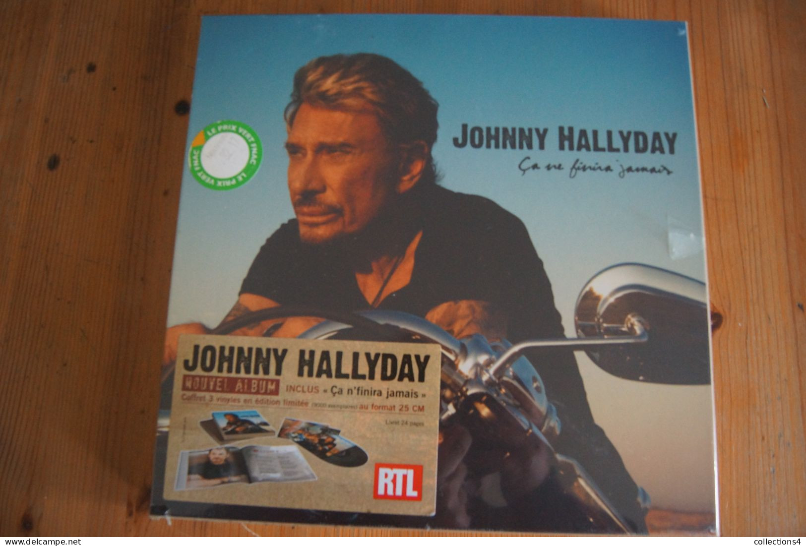 JOHNNY HALLYDAY CA NE FINIRA JAMAIS COFFRET 3 VINYLES 25 CM NEUF SCELLE EDITION LIMITEE 9000 EXEMPLAIRES VALEUR+ - Rock