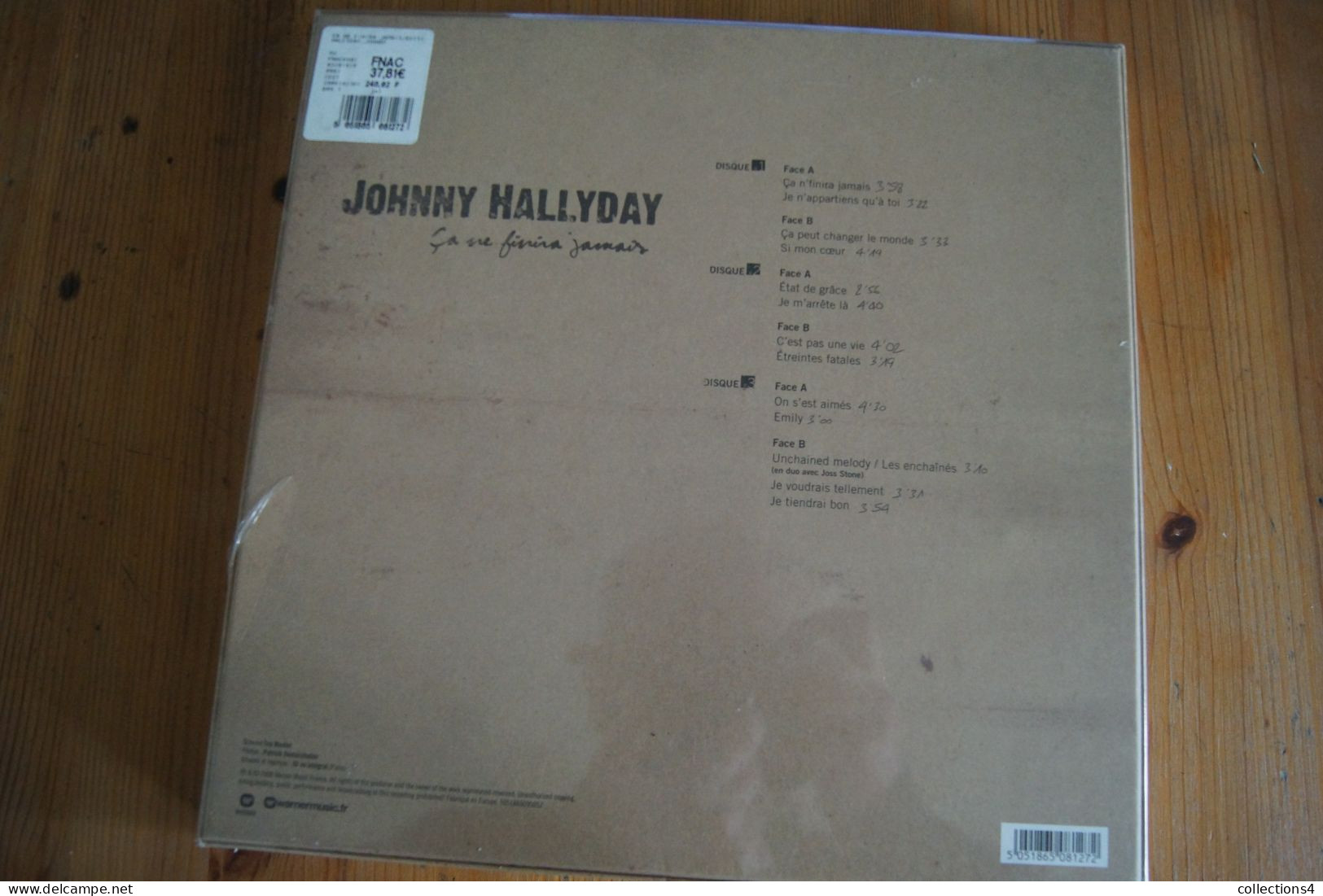 JOHNNY HALLYDAY CA NE FINIRA JAMAIS COFFRET 3 VINYLES 25 CM NEUF SCELLE EDITION LIMITEE 9000 EXEMPLAIRES VALEUR+ - Rock