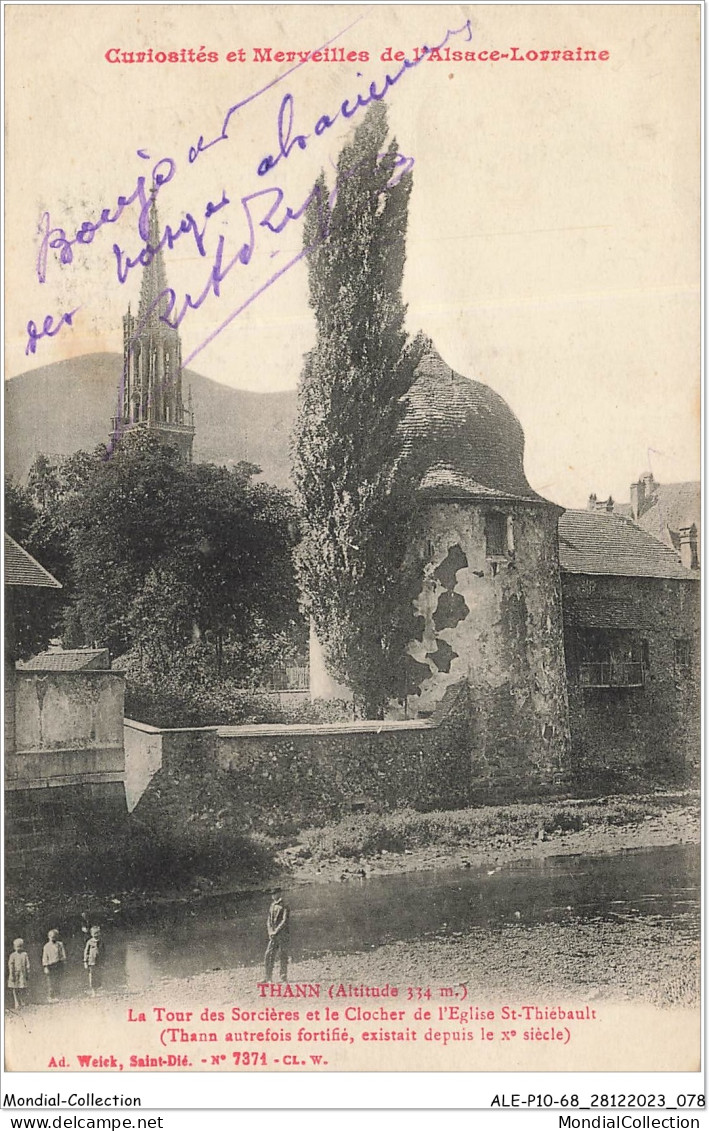 ALE2P10-68-0340 - THANN - Altitude 334m - La Tour Des Sorcières Et Le Clocher De L'église St-thiébault  - Thann