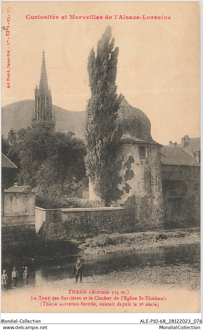 ALE2P10-68-0339 - THANN - Altitude 334m - La Tour Des Sorcières Et Le Clocher De L'église St-thiébault  - Thann