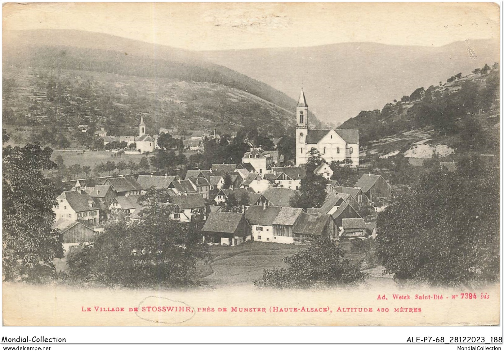 ALE2P7-68-0095 - Le Village De STOSSWIHR - Près De Munster - Haute Alsace - Altitude 430 Mètres  - Munster