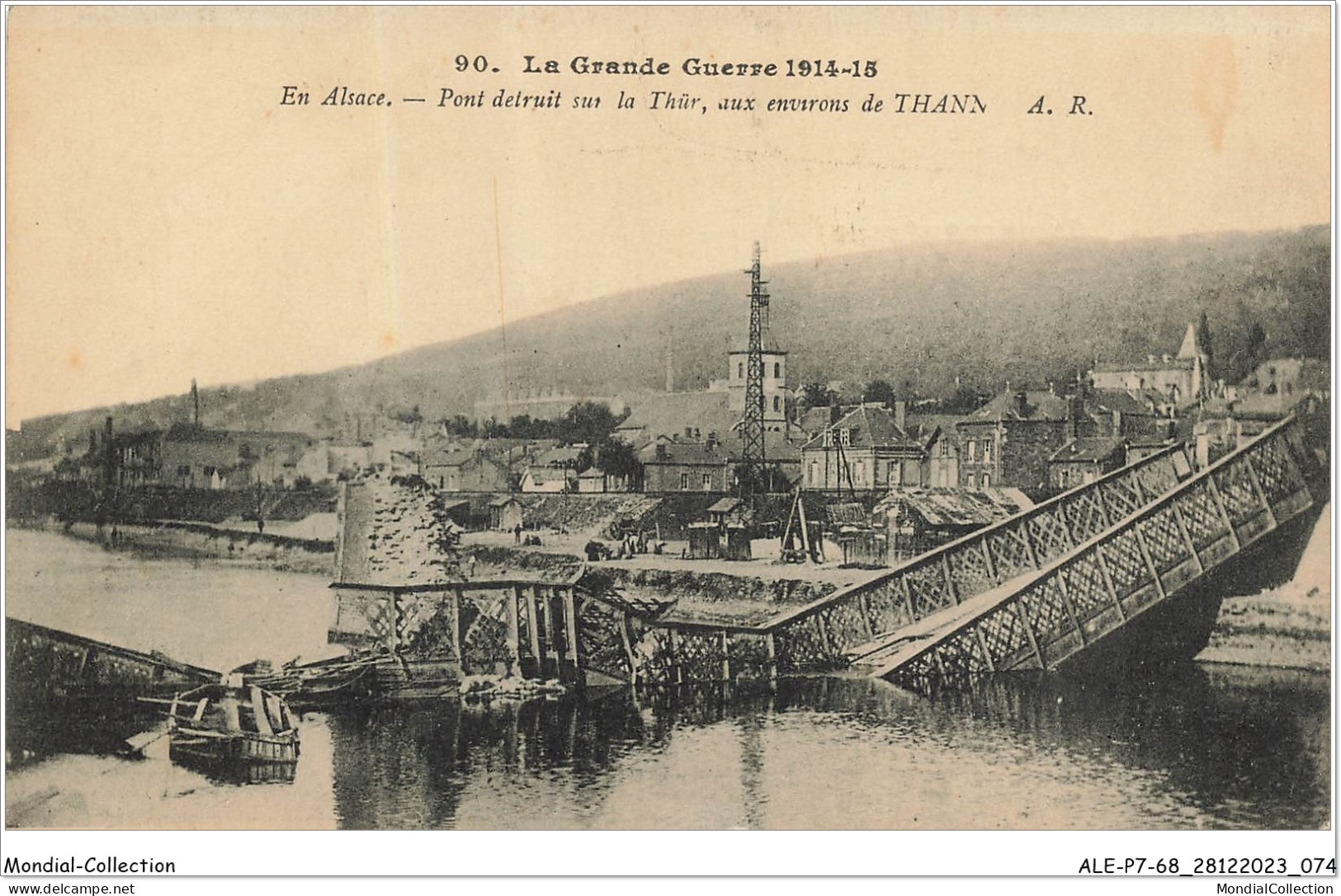 ALE2P7-68-0038 - La Grande Guerre De 1914-15 - En Alsace - Pont Détruit Sur La Thür - Aux Environs De THANN  - Thann