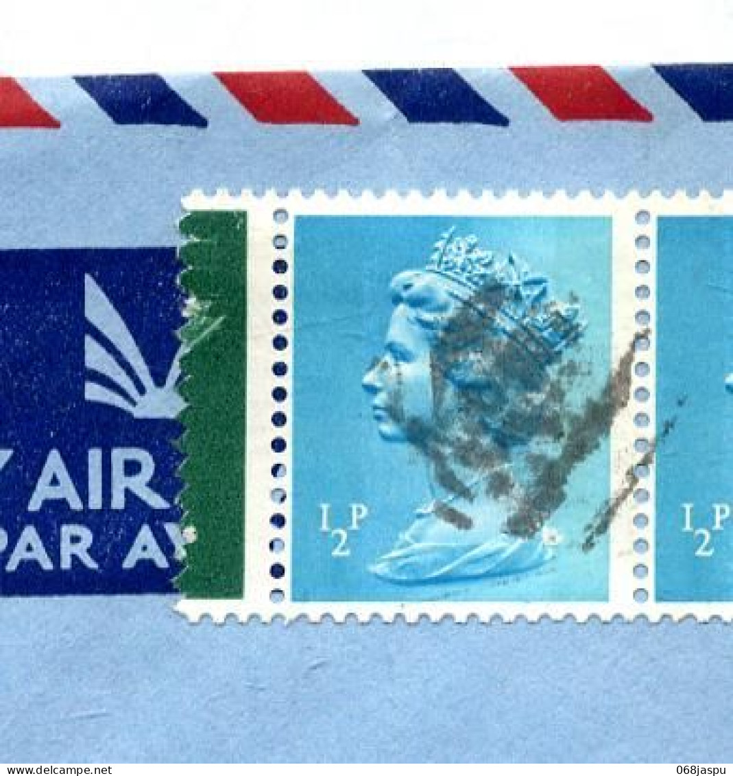 Lettre Annulation !!! Sur Bande Carnet Reine  Curiosite Découpe - Postmark Collection