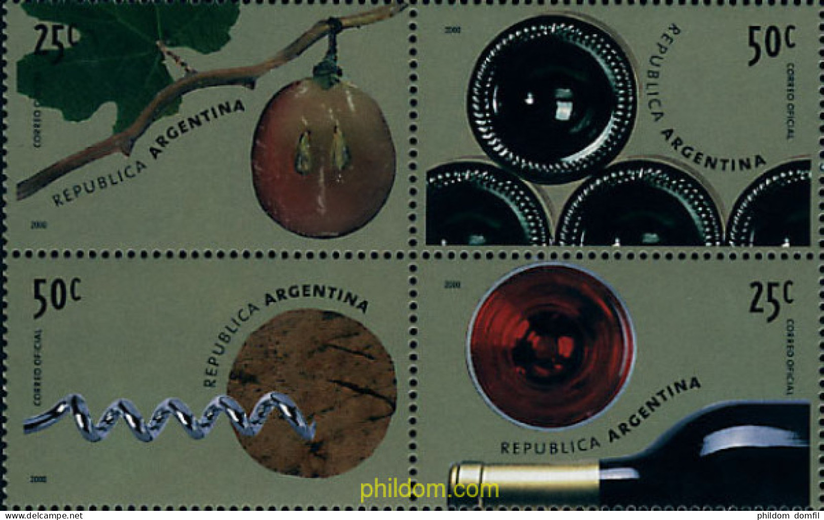 5439 MNH ARGENTINA 2000 EL VINO - Unused Stamps