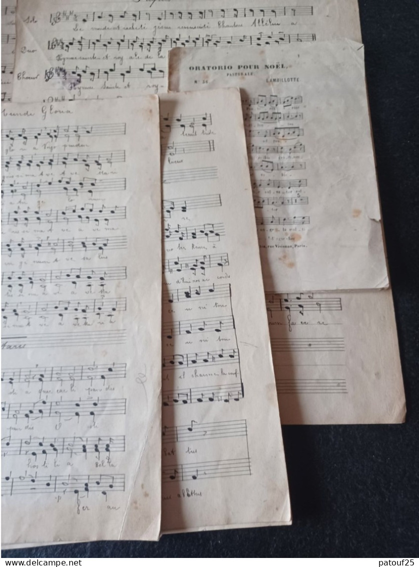 Vintage Lot Anciennes Partitions Musique église Noel Paques Année 1900 - Other & Unclassified