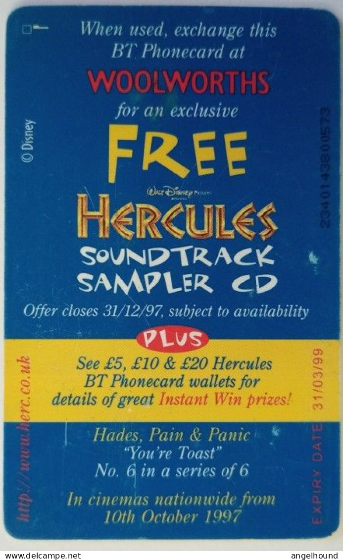 UK BT £2 Chip Card - Special Condition " Hercules " - BT Promotional