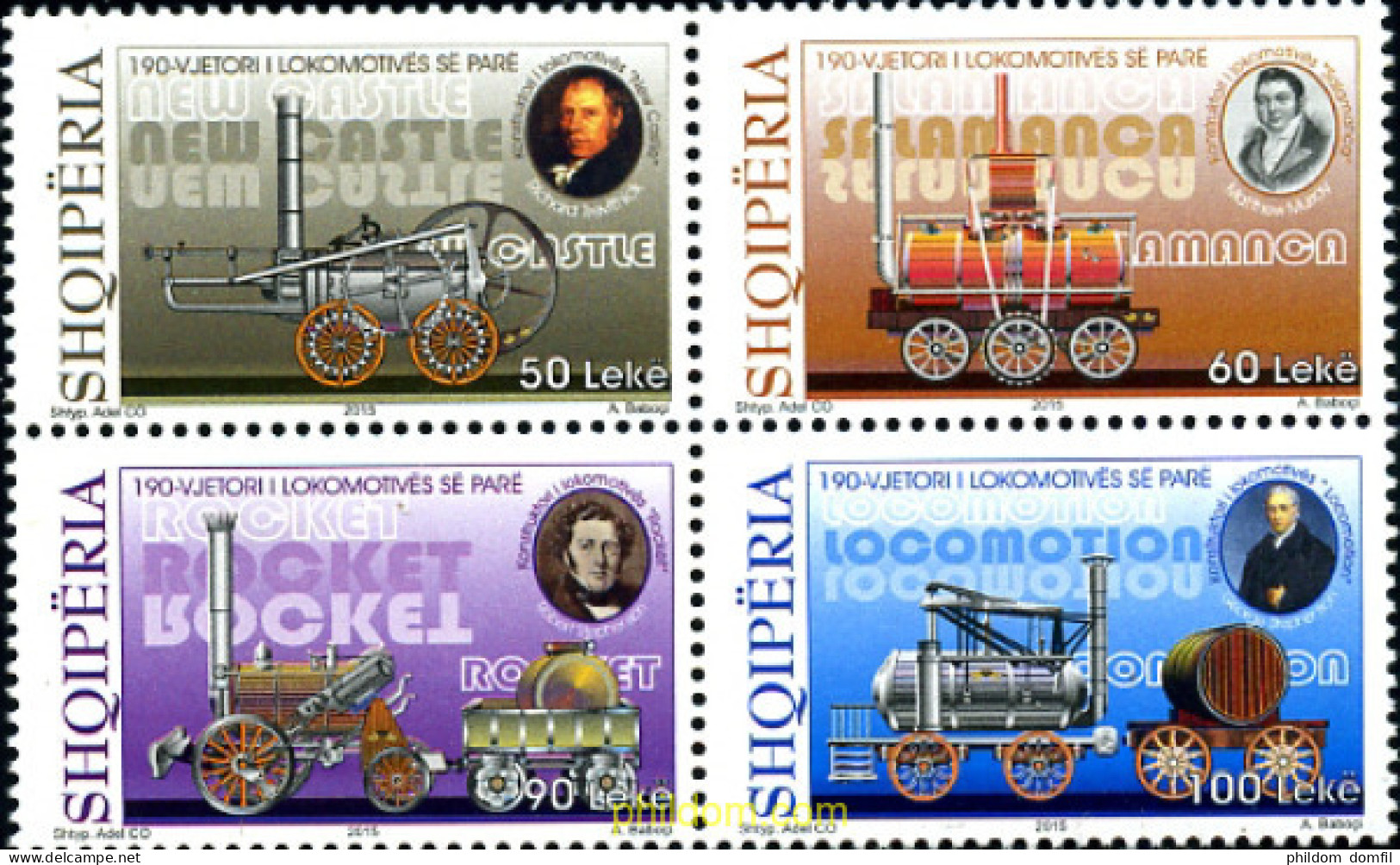 351849 MNH ALBANIA 2015 LOCOMOTORAS ANTIGUAS - Albanien