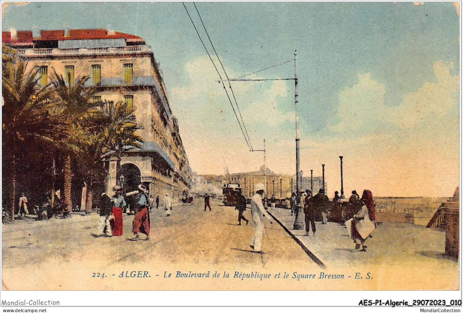 AESP1-ALGERIE-0006 - ALGER - Le Boulevard De La Republique Et Le Square Bresson  - Alger